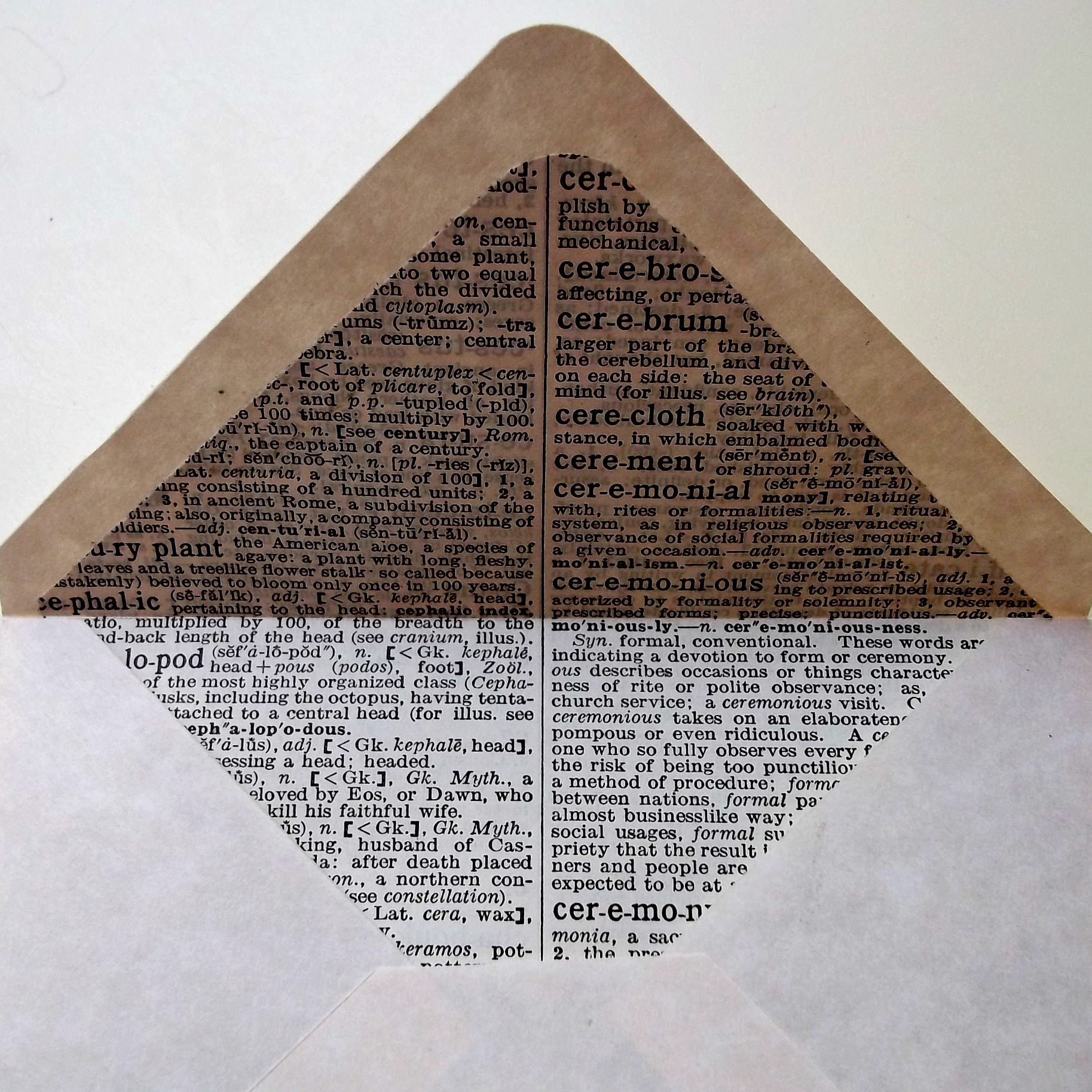 Word Notes Stationery Set Parchment Envelopes Lined With Upcycled